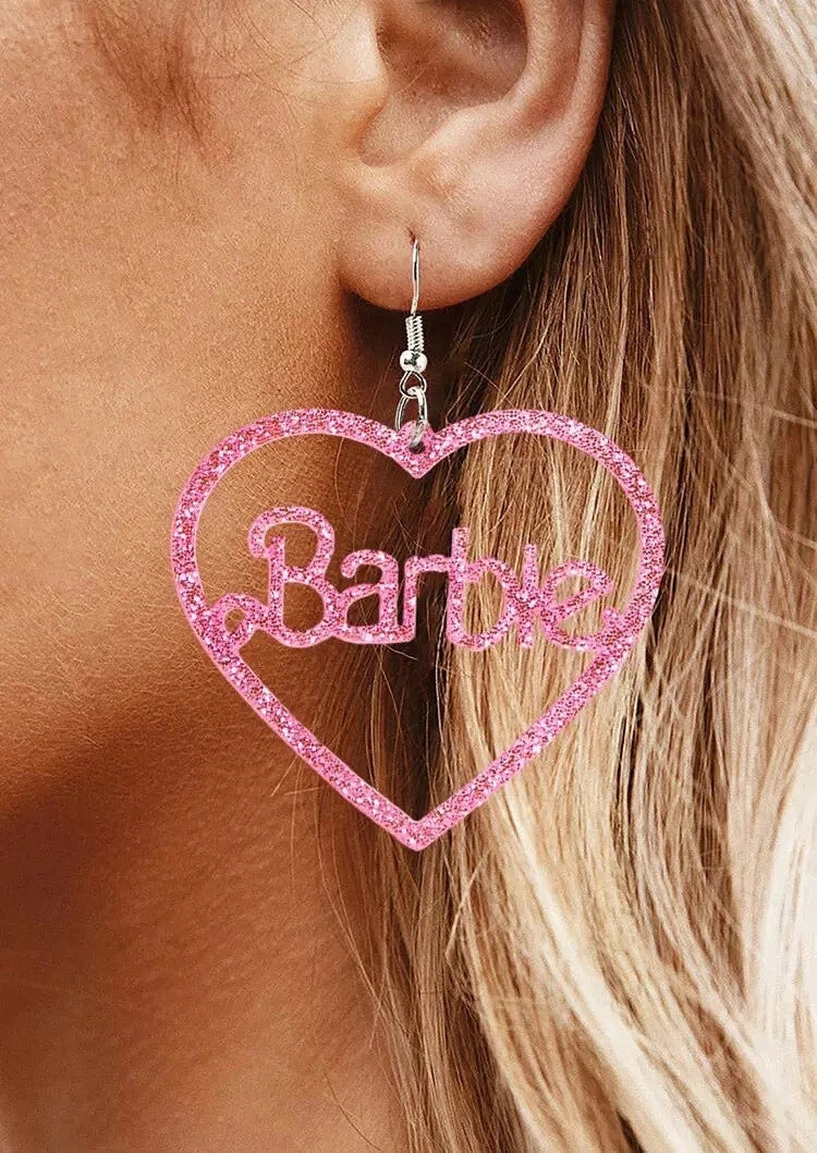 PUSCA Barbie Pink Heart Earrings