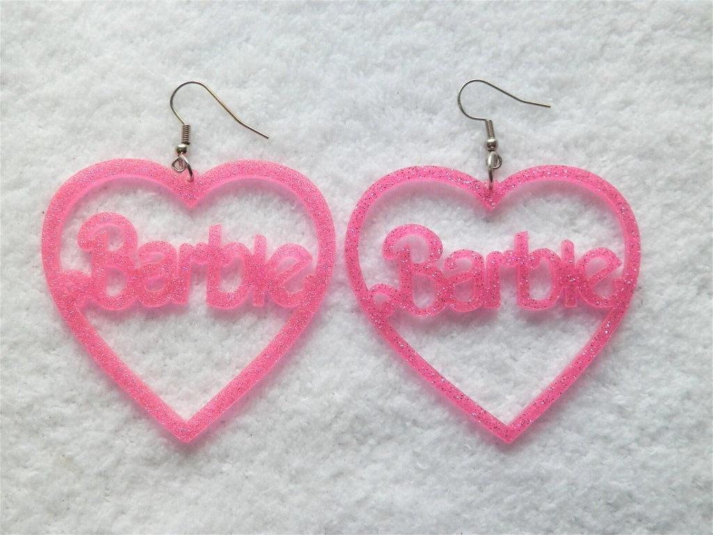 PUSCA Barbie Pink Heart Earrings
