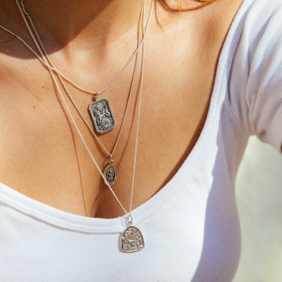 St Assisi - Patron Saint of Animals & the Environment Necklace - Silver