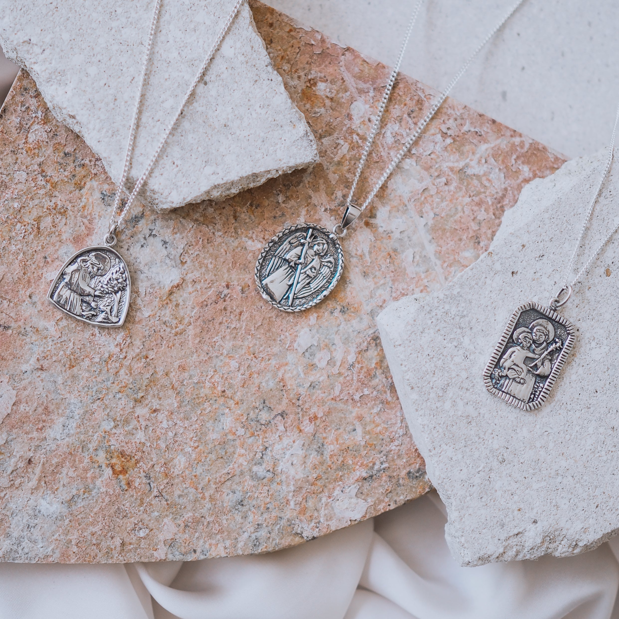 St Assisi - Patron Saint of Animals & the Environment Necklace - Silver