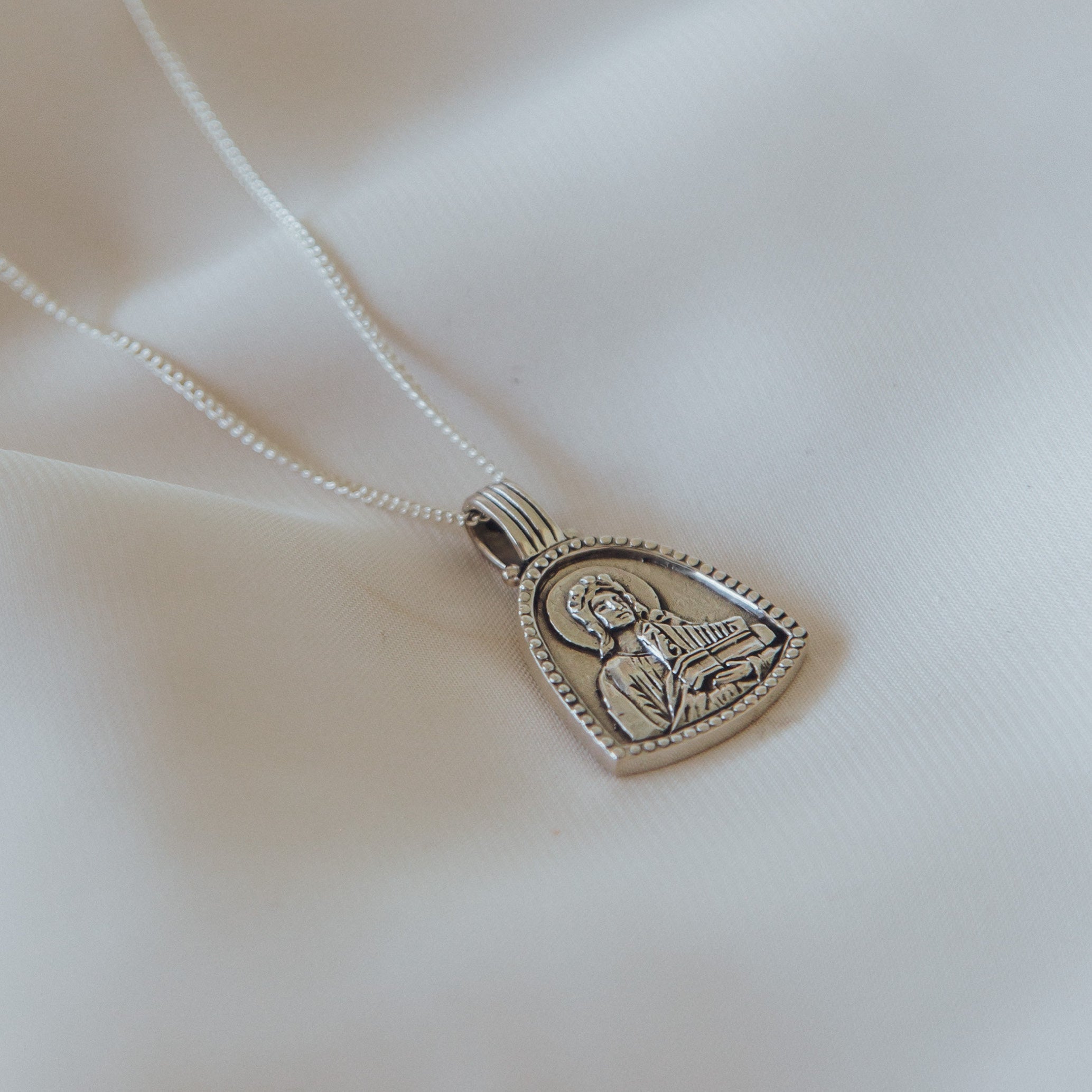 St Cecilia - Patroness of Music Necklace - Silver