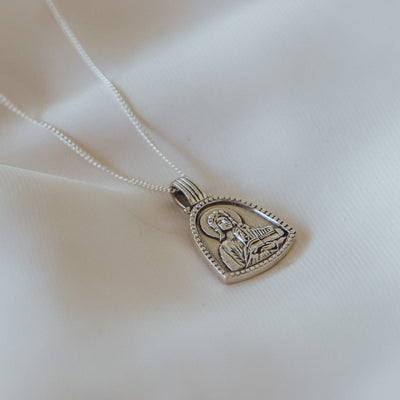 St Cecilia - Patroness of Music Necklace - Silver