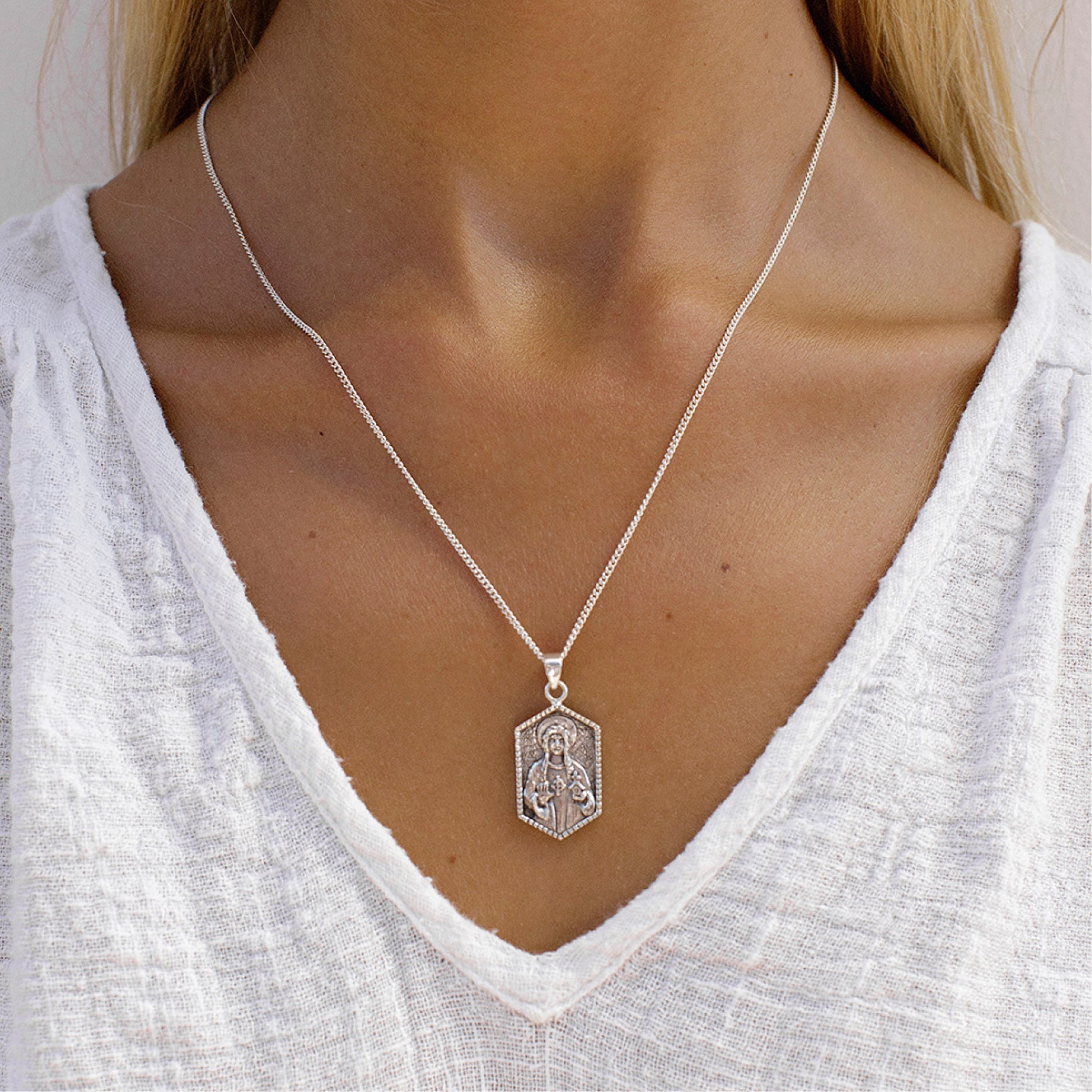 St Dwynwen - Patron Saint of Lovers - Silver