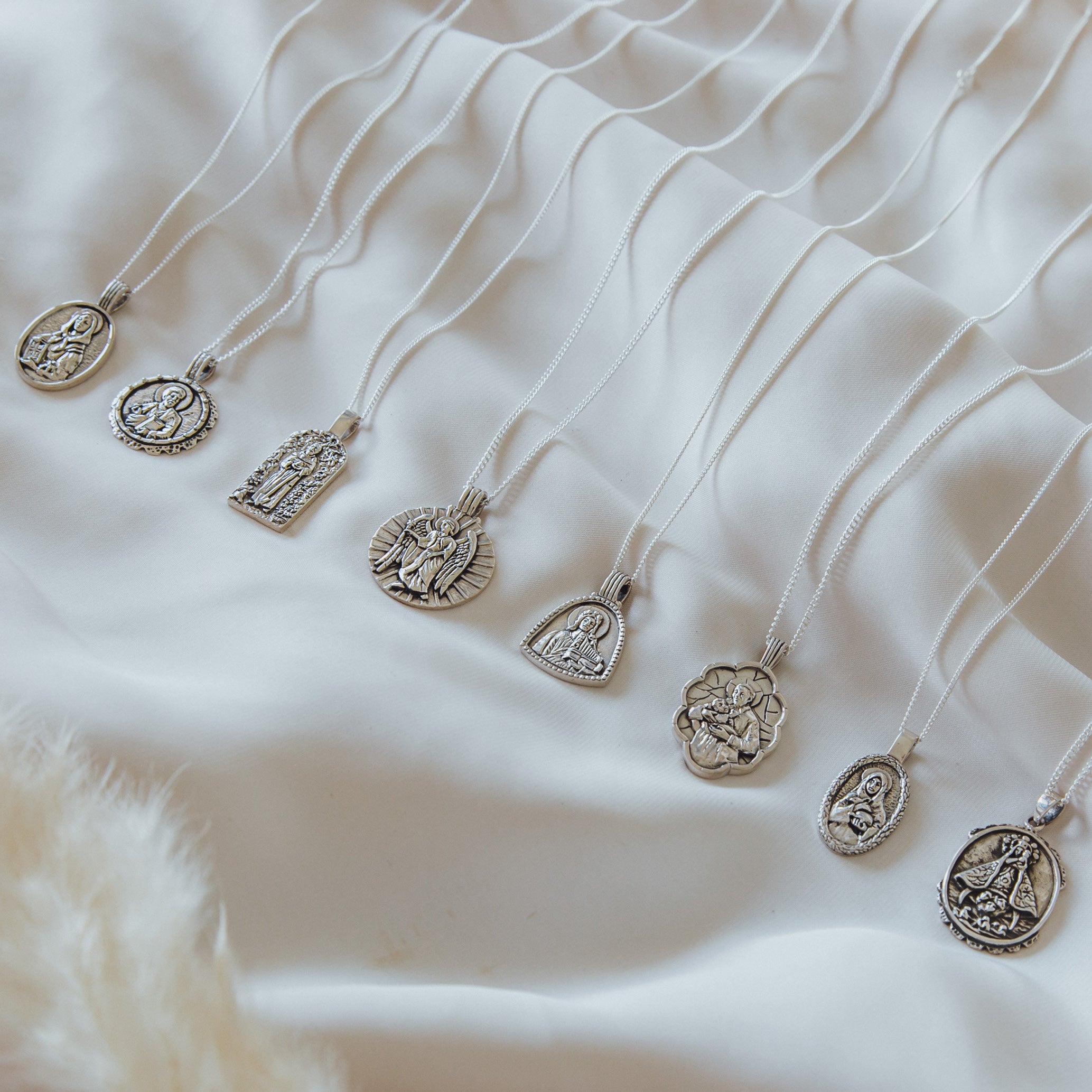 St Luke - Patron Saint of Creativity & Artists Necklace - Silver