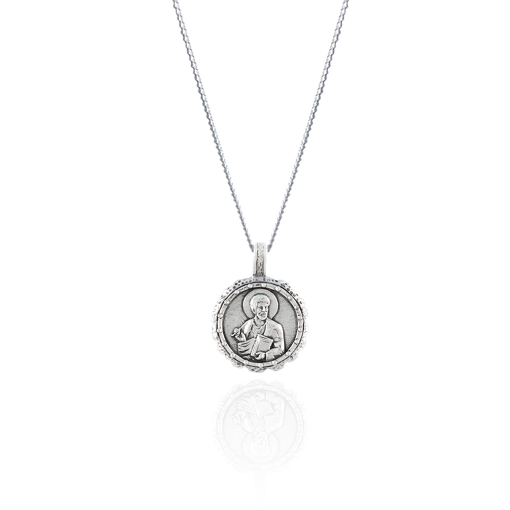 St Luke - Patron Saint of Creativity & Artists Necklace - Silver