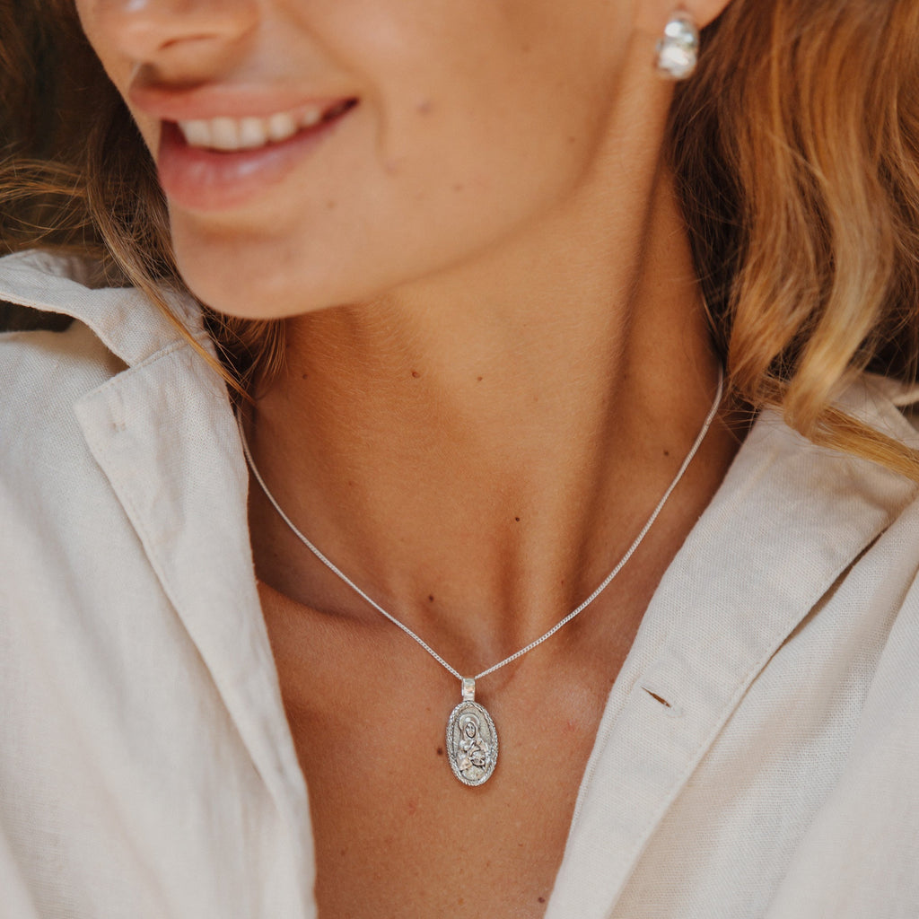 St Melangell - Patron Saint of Small Animals Necklace - Silver