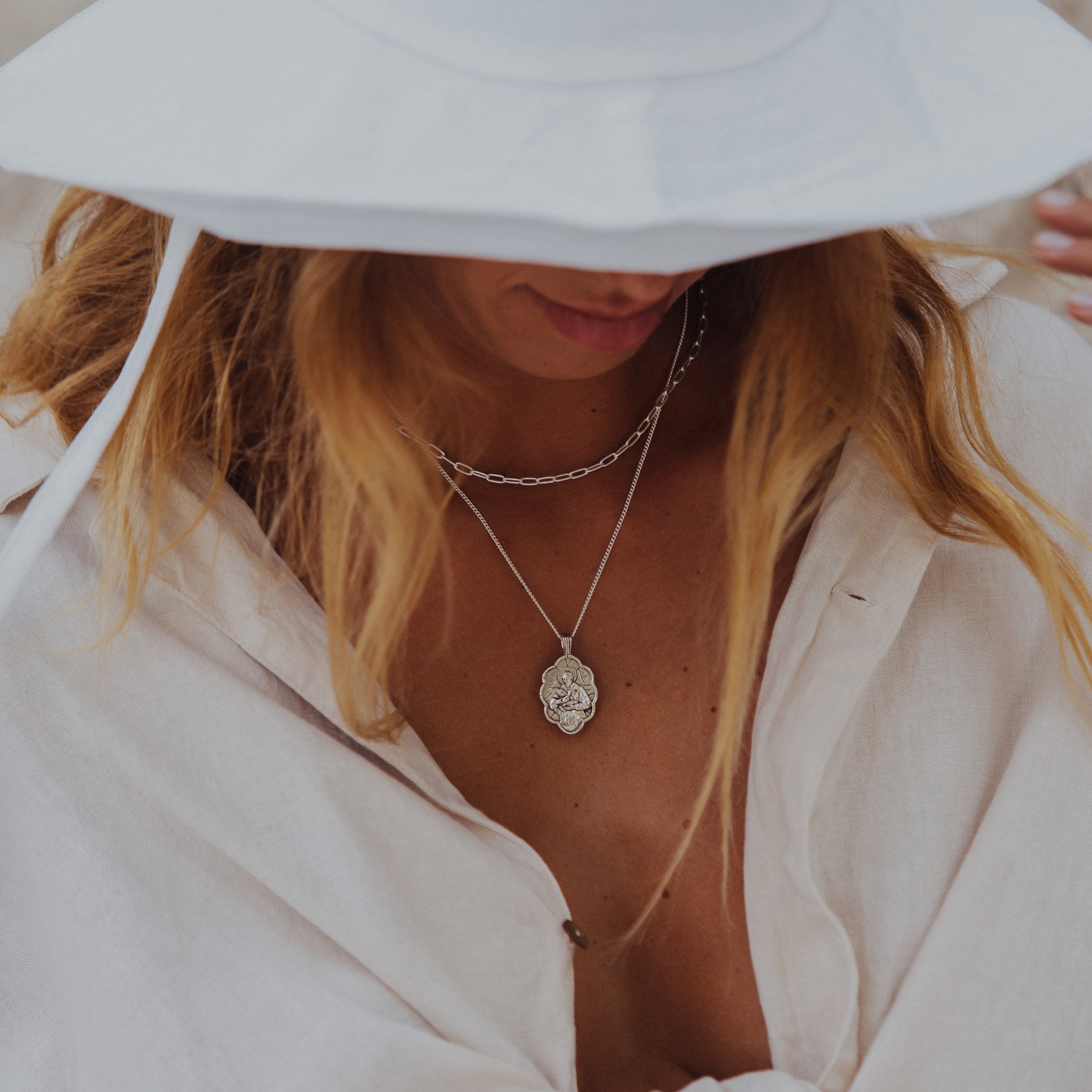 St Vincent De Paul - Patron Saint of Charity & Giving Back Necklace - Silver