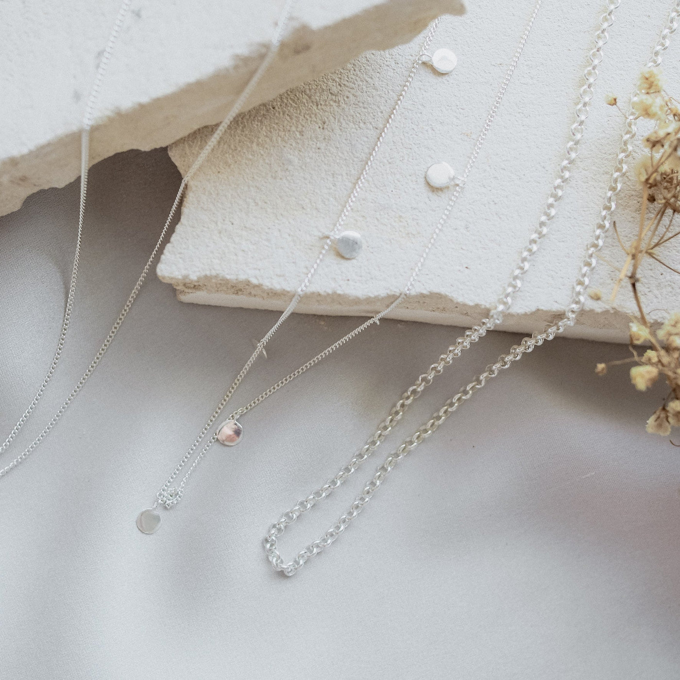 Manhattan Rollo Chain Necklace - Silver